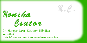 monika csutor business card